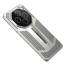 Custodia per telefono a copertura totale per PC con raffreddamento a lama per vivo X100S (argento titanio)