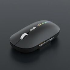 Mouse da gioco wireless silenzioso a 7 pulsanti Bluetooth Dual Mode iMICE G901 (nero)