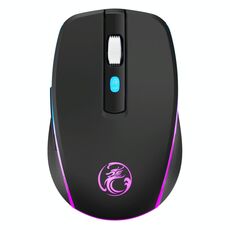 Mouse da gioco wireless silenzioso a 6 tasti Bluetooth Dual Mode iMICE G903 (nero)