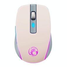 Mouse da gioco wireless silenzioso a 6 tasti Bluetooth Dual Mode iMICE G903 (rosa)