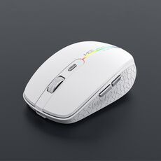 Mouse da gioco wireless silenzioso a 6 tasti a doppia modalità iMICE G904 (bianco)
