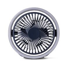 N601 Ventilatore da tavolo girevole a 180 gradi di tipo C con luce ambientale a LED (blu)