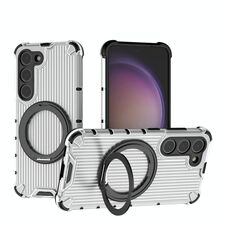 Per Samsung Galaxy S23 5G Grating 360 gradi supporto girevole antiurto custodia per telefono (trasparente)