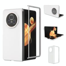 Custodia per telefono PC con effetto pelle per Honor Magic V3 (bianca)