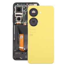 Per Asus Zenfone 9 AI2202 Cover posteriore batteria originale con copriobiettivo fotocamera (giallo)