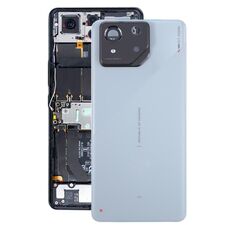 Per Asus ROG Phone 8 AI2401 Cover posteriore in vetro originale per batteria con copriobiettivo della fotocamera (grigio)