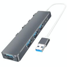 ADS-301A USB 3.0 a Tipo-C + USB 3.0 / 2.0 4 porte Hub Expander per laptop (grigio)