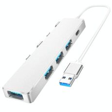 ADS-301A USB 3.0 a Tipo-C + USB 3.0 / 2.0 4 porte Hub Expander per laptop (argento)