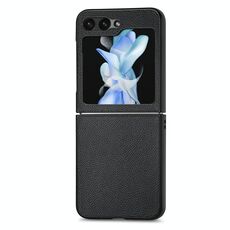 Custodia pieghevole in pelle per Samsung Galaxy Z Flip6 5G Litchi Texture (nera)