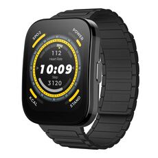 Per Amazfit Watch Bip 5 Cinturino magnetico in silicone a forma di I da 22 mm (nero)