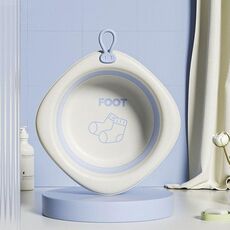 Lavandino pieghevole per bambini, per neonati, portatile, in plastica spessa (viola)