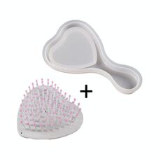 Set di pettini a cuscino d'aria Stampo in silicone fai da te Stampo per creazione di oggetti in resina epossidica, specifiche: forma di cuore 006