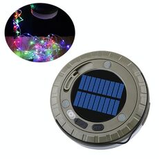 Luce solare a LED da campeggio con ricarica di tipo C, luci colorate a stringa, colore: luce calda da 10 m