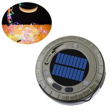 Luce solare a LED da campeggio con ricarica di tipo C, luci colorate a stringa, colore: luce calda singola da 10 m