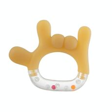 Sonaglio per neonati, ciuccio lenitivo, bastone per la dentizione, giocattolo in silicone anti-mangiare per neonati, stile: gesto della roccia