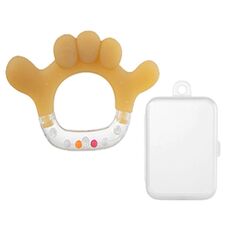 Sonaglio per neonati, ciuccio lenitivo, bastone per la dentizione, giocattolo in silicone anti-mangiare per neonati, stile: 666 gesto + scatola