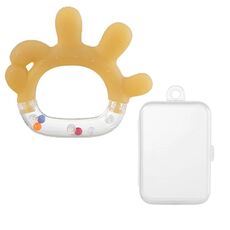 Sonaglio per neonati, ciuccio lenitivo, bastone per la dentizione, giocattolo in silicone anti-mangiare per neonati, stile: gesto OK + scatola