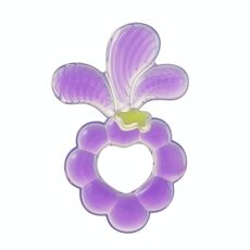 Dentizione per bambini in silicone alimentare a forma di uva, bastoncini per la dentizione dei bambini, stuzzichini in silicone alla frutta, colore: viola