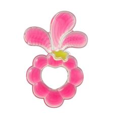 Dentizione per bambini in silicone alimentare a forma di uva, bastoncini per la dentizione dei bambini, stuzzichini in silicone alla frutta, colore: rosa