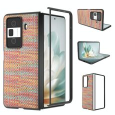 Custodia per telefono in PU con trama a reticolo e colore della cornice nera per Honor Magic Vs3 (mandarino)