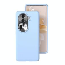 Per OPPO Reno11 / Reno11 Pro Custodia per telefono in silicone liquido tutto compreso globale (blu nebbia)