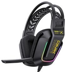 Cuffie da gioco cablate con illuminazione colorata RGB ONIKUMA X13 con microfono, lunghezza: 2,2 m (nero)