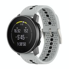 Per Suunto Race S cinturino in silicone colorato con foro (grigio nero)