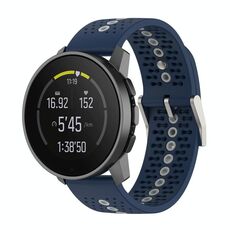 Per Suunto Race S cinturino in silicone colorato con foro (blu notte grigio)