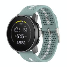 Per Suunto Race S cinturino in silicone colorato con foro (Rock Cyan White)