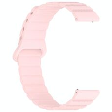 Cinturino per orologio magnetico in silicone con anello punteggiato da 18 mm (rosa)