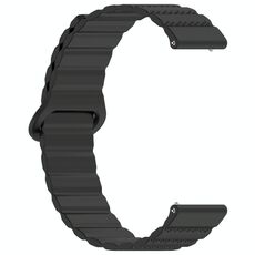 Cinturino per orologio magnetico in silicone con anello punteggiato da 20 mm (nero)