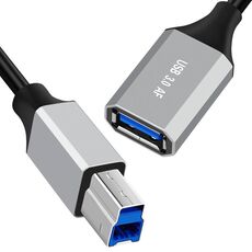 Cavo di estensione per trasmissione dati stampante USB-C/Tipo-C 3.1 a USB 3.0 maschio con porta quadrata, lunghezza: 1,2 m