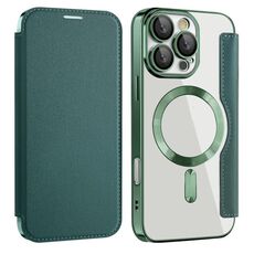 Per iPhone 16 Pro Max Custodia magnetica antifurto in pelle con protezione RFID MagSafe (verde)