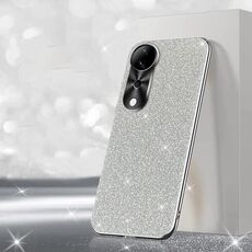 Per vivo S19 Custodia per telefono con polvere glitterata elettrolitica (argento)