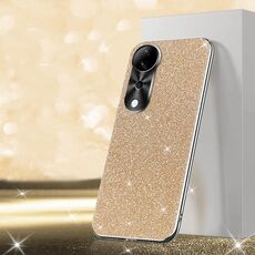 Per vivo S19 Custodia per telefono con polvere glitterata elettrolitica (oro)