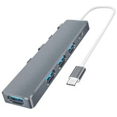 ADS-301C USB-C / Tipo-C a USB-C + USB 3.0 + 3 x USB 2.0 Expander HUB (grigio)