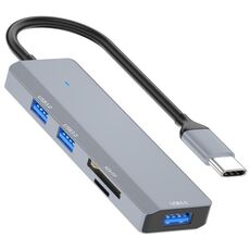 Convertitore di espansione HUB ADS-310C USB-C / Type-C a 3 x USB 3.0 + 2 x slot per lettore di schede