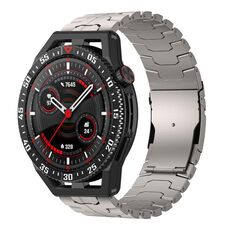 Per Huawei Watch GT 3 SE 22mm Double Lock Buckle Turtle Titanium Steel Watch Band (Titanio)