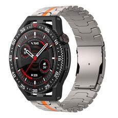 For Huawei Watch GT 3 SE 22mm Double Lock Buckle Turtle Titanium Steel Watch Band(Titanium Oange)