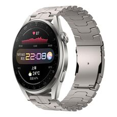 Per Huawei Watch 3 / 3 Pro 22mm Double Lock Buckle Turtle Titanium Steel Watch Band (Titanio)