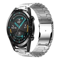 Per Huawei Watch GT 2 46mm / GT 2 Pro 22mm Double Lock Buckle Turtle Titanium Steel Watch Band (Argento)