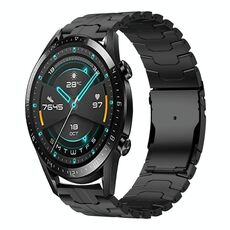 Per Huawei Watch GT 2 46mm / GT 2 Pro 22mm Double Lock Buckle Turtle Titanium Steel Watch Band (Nero)
