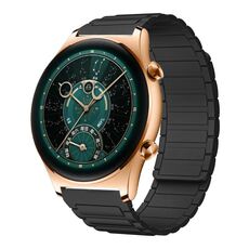 For Honor Watch GS 4 22mm I-shaped Magnetic Silicone Watch Band(Black)