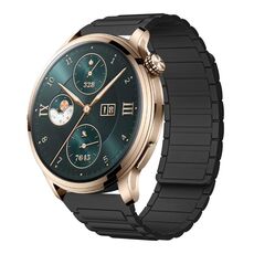 For Honor Watch 4 Pro 22mm I-shaped Magnetic Silicone Watch Band(Black)