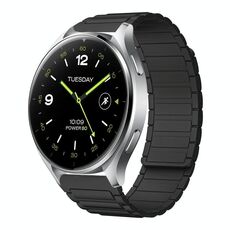 For Xiaomi Watch 2 22mm I-shaped Magnetic Silicone Watch Band(Black)