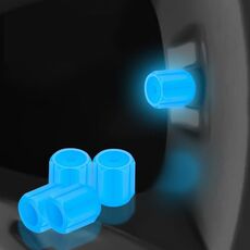 5 confezioni di valvole luminose per pneumatici auto e moto, colore: blu (4 pezzi/set)