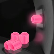 5 confezioni di valvole luminose per pneumatici auto e moto, colore: rosa (4 pezzi/set)