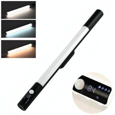 Luce notturna ricaricabile con sensore di movimento a LED sottopensile con display digitale 1200mAH (nero)