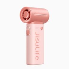 JisuLife Mini Ventilatore Portatile ad Alta Velocità, Ventilatore Elettrico da Tavolo Ricaricabile USB, Capacità della Batteria: 5000 mAh (Rosa)