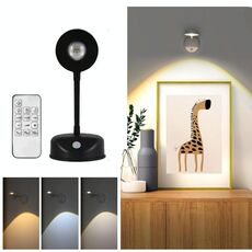 Faretto LED ricaricabile con sensore di movimento wireless con telecomando 2000mAH nero